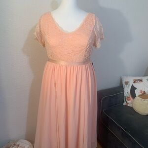 Torrid Peach Lace Maxi Dress